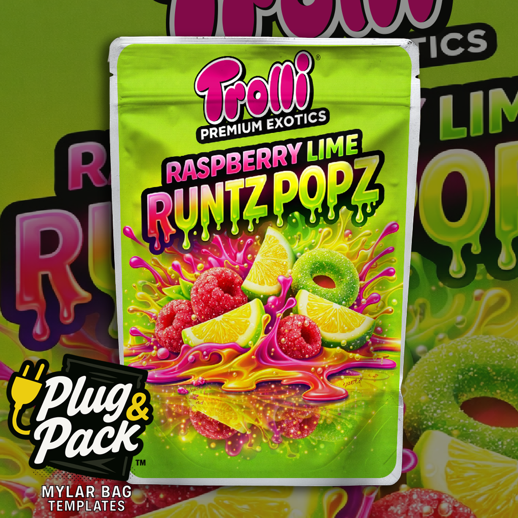 Trolli Rasberry Lime Runtz (Digital Bag Template)