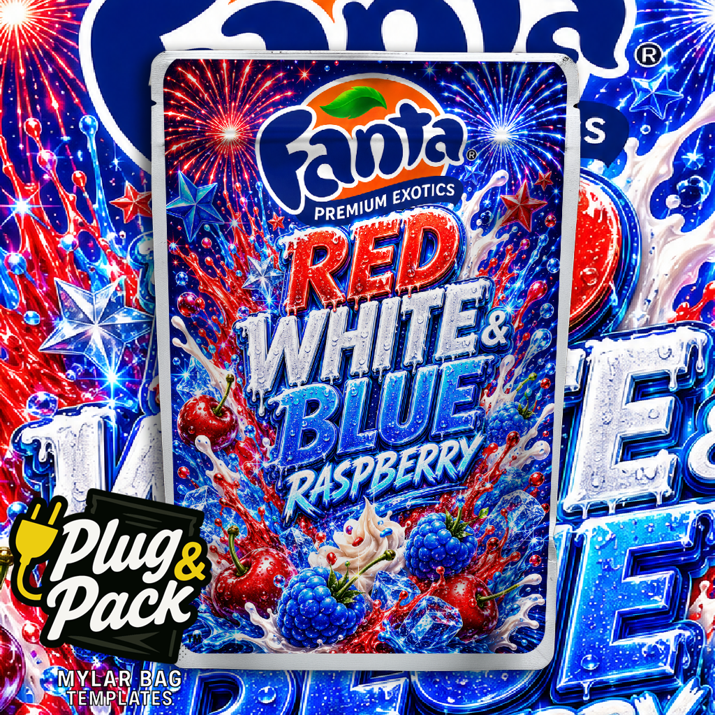 Fanta Red,White&Blue Rasberry (Digital Bag Template)