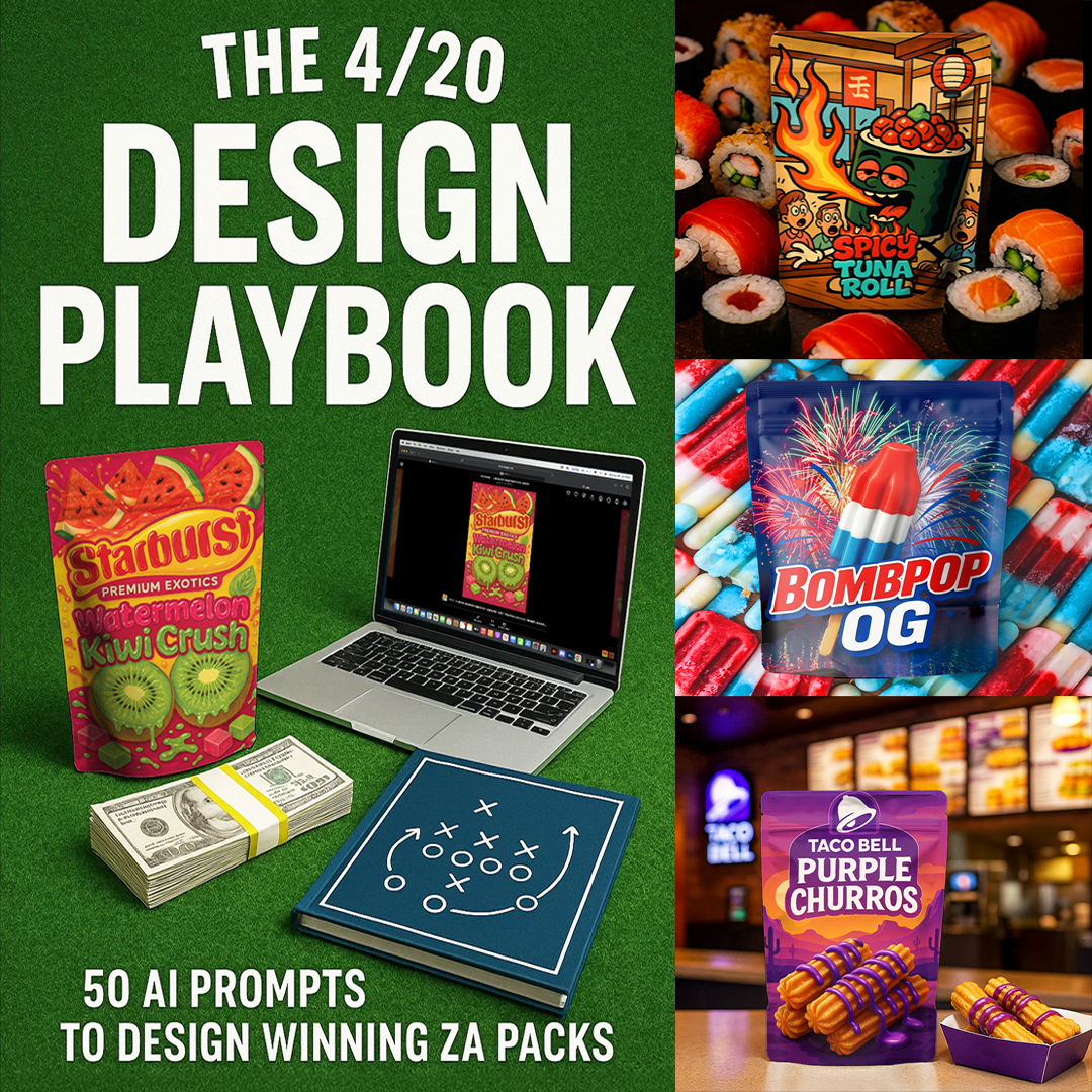 The 4/20 Design Playbook – 50 AI Prompts for Za Pack Design