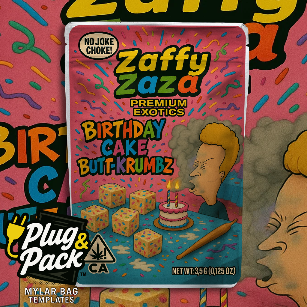 Zaffy Zaza Birthday Cake (Digital Bag Template)