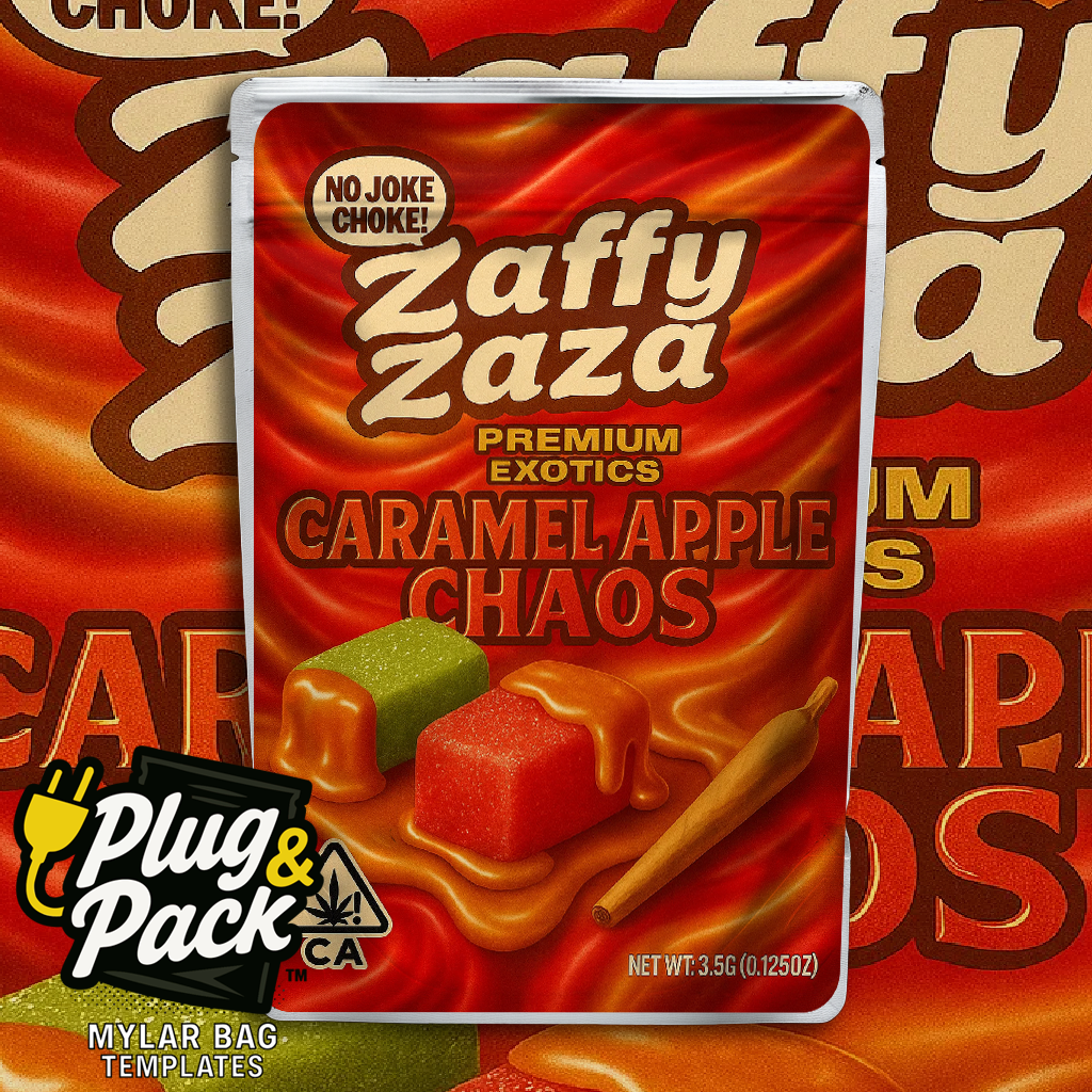 Zaffy Zaza Caramel Apple (Digital Bag Template)