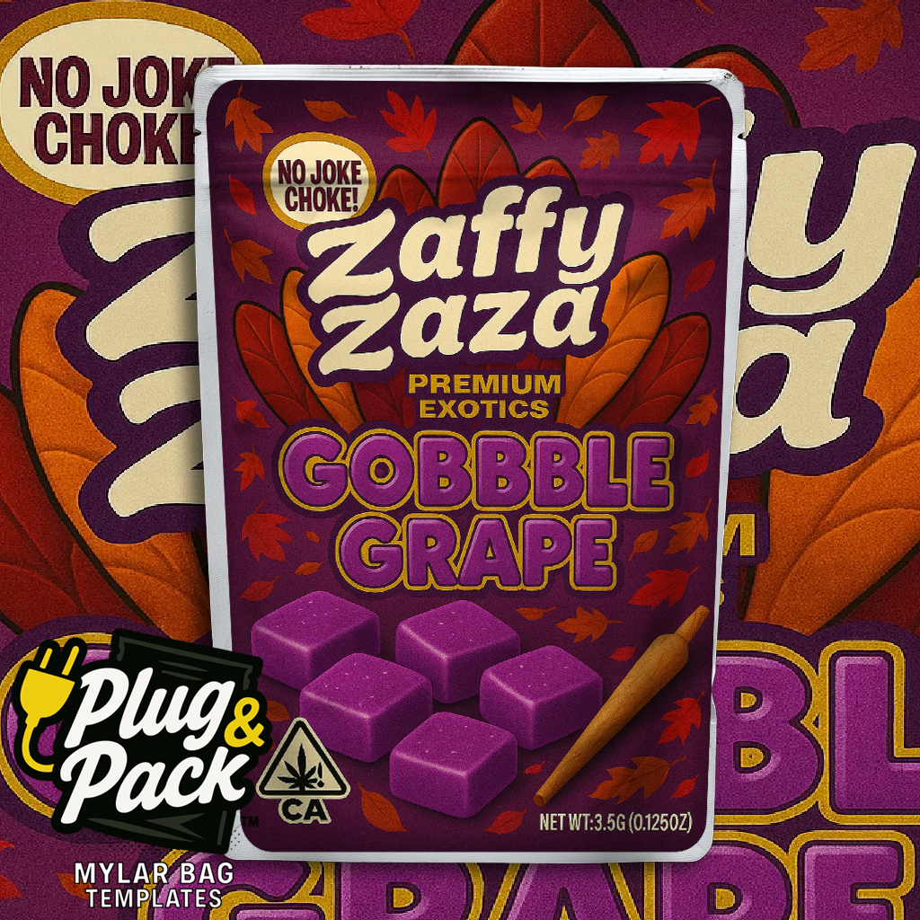 Zaffy Zaza Gobble Grape (Digital Bag Template)