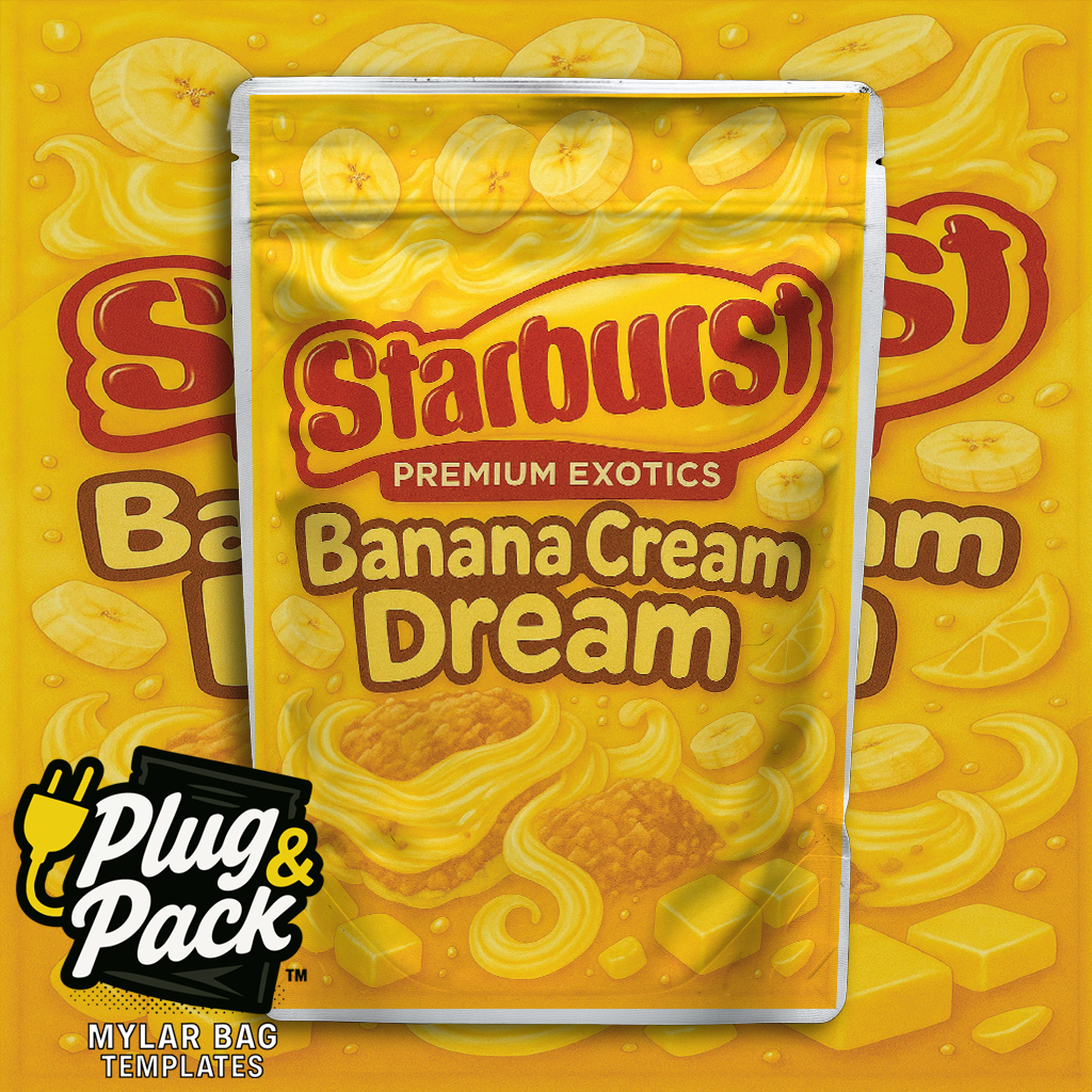 Starburst Banana Cream (Digital Bag Template)