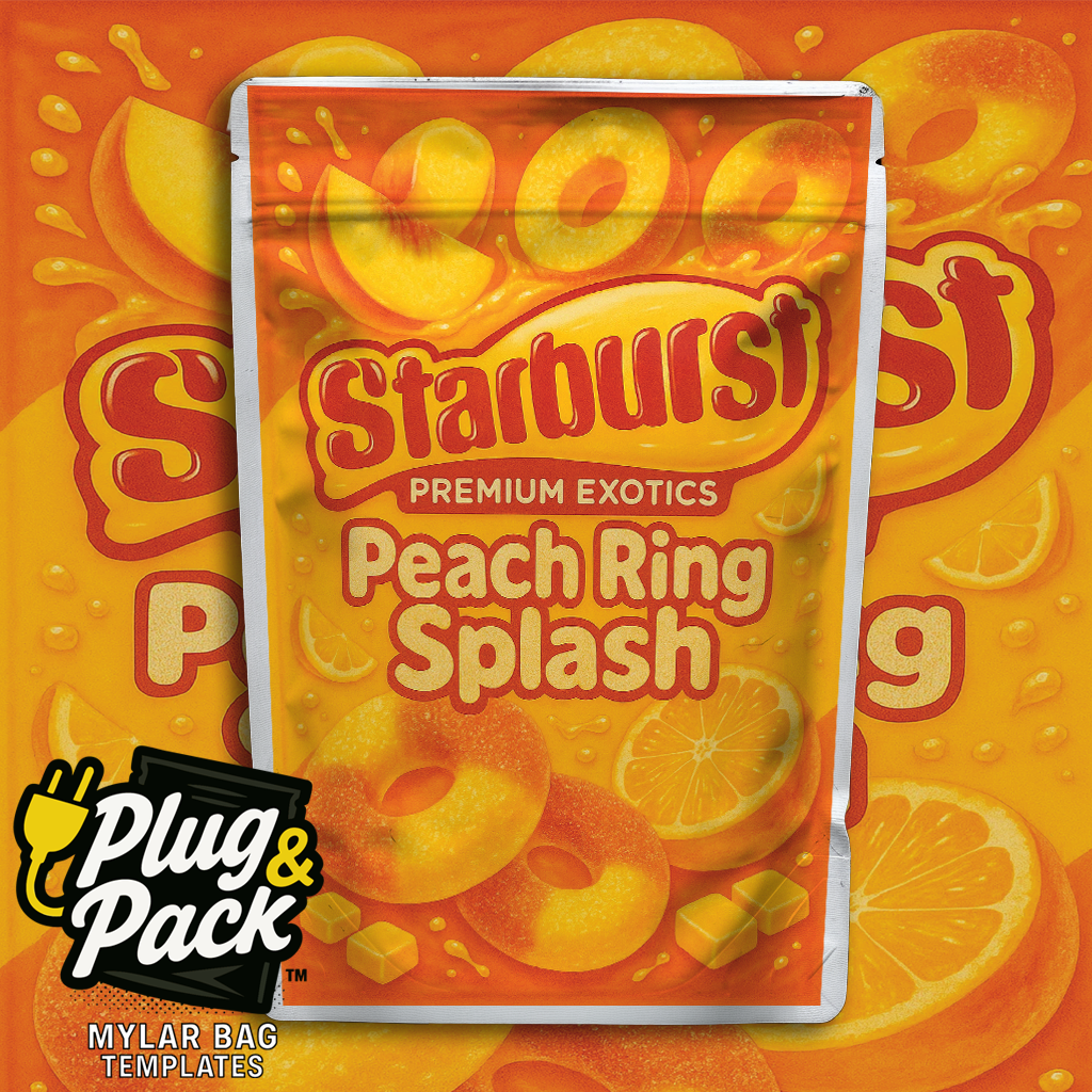 Starburst Peach Rings (Digital Bag Template)