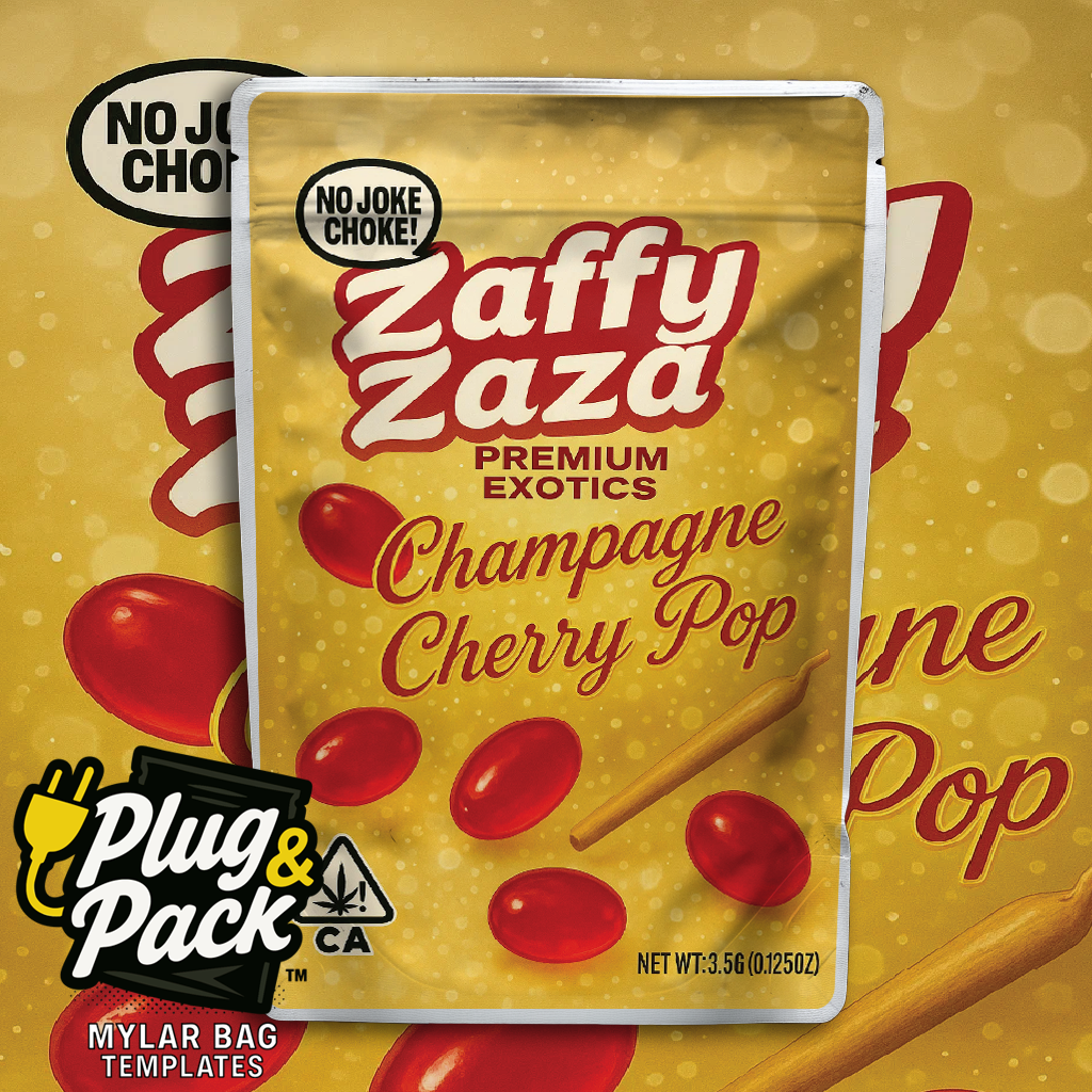 Zaffy Zaza Champagne Cherry (Digital Bag Template)