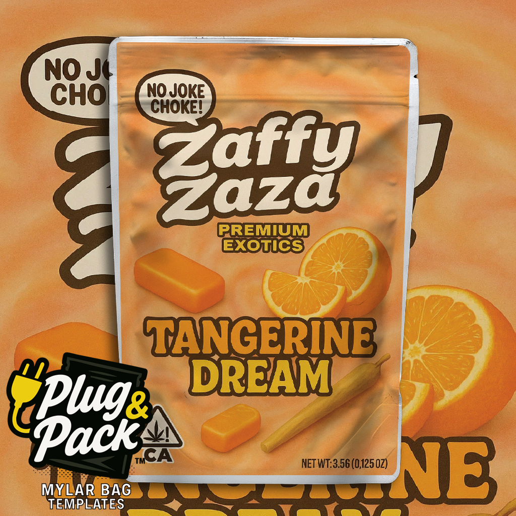 Zaffy Zaza Tangerine (Digital Bag Template)