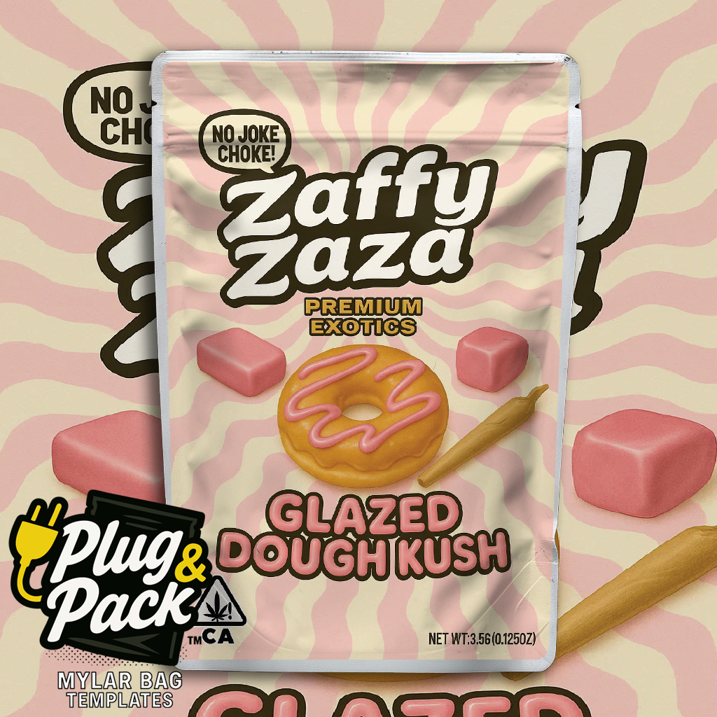 Zaffy Zaza Glazed Doughkush (Digital Bag Template)