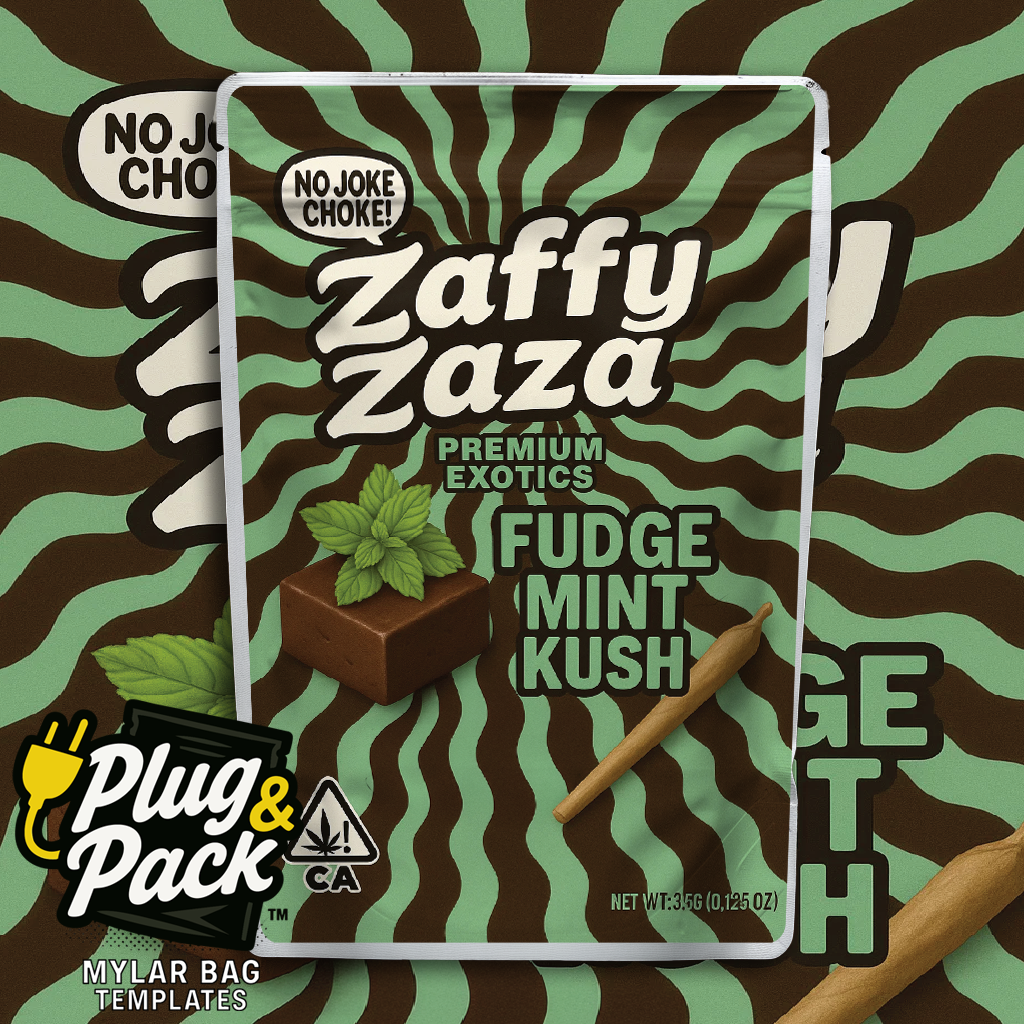 Zaffy Zaza Glazed Doughkush (Digital Bag Template)