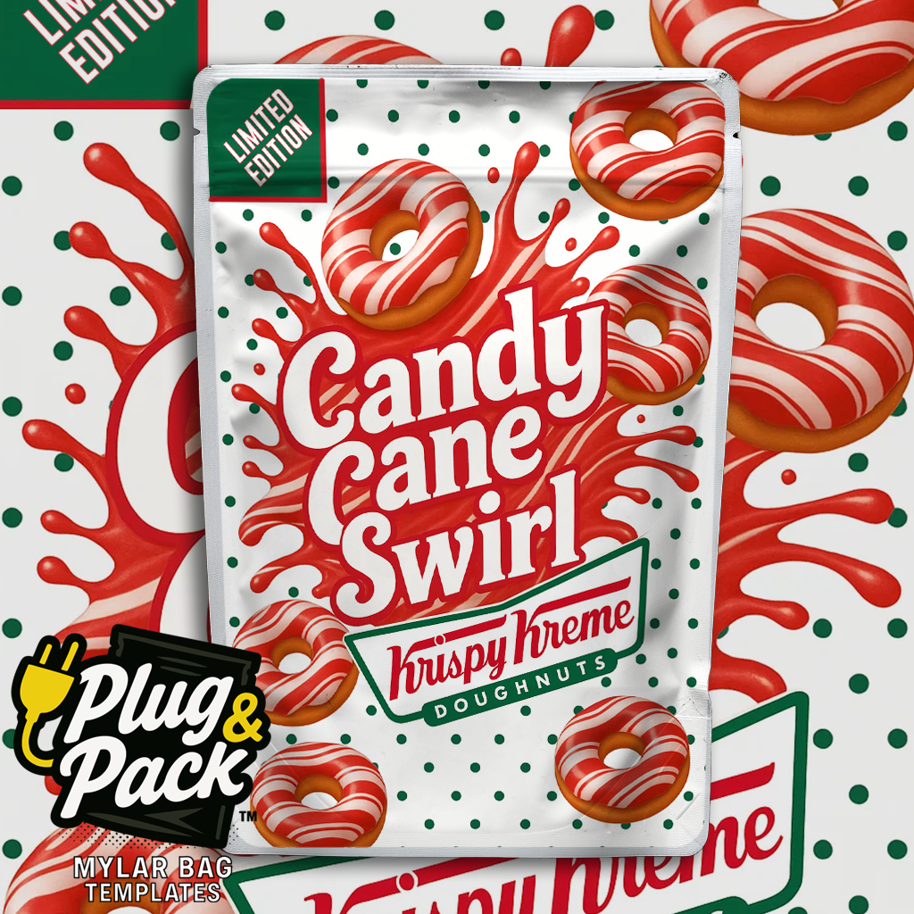 Candy Cane Donut (Digital Bag Template)