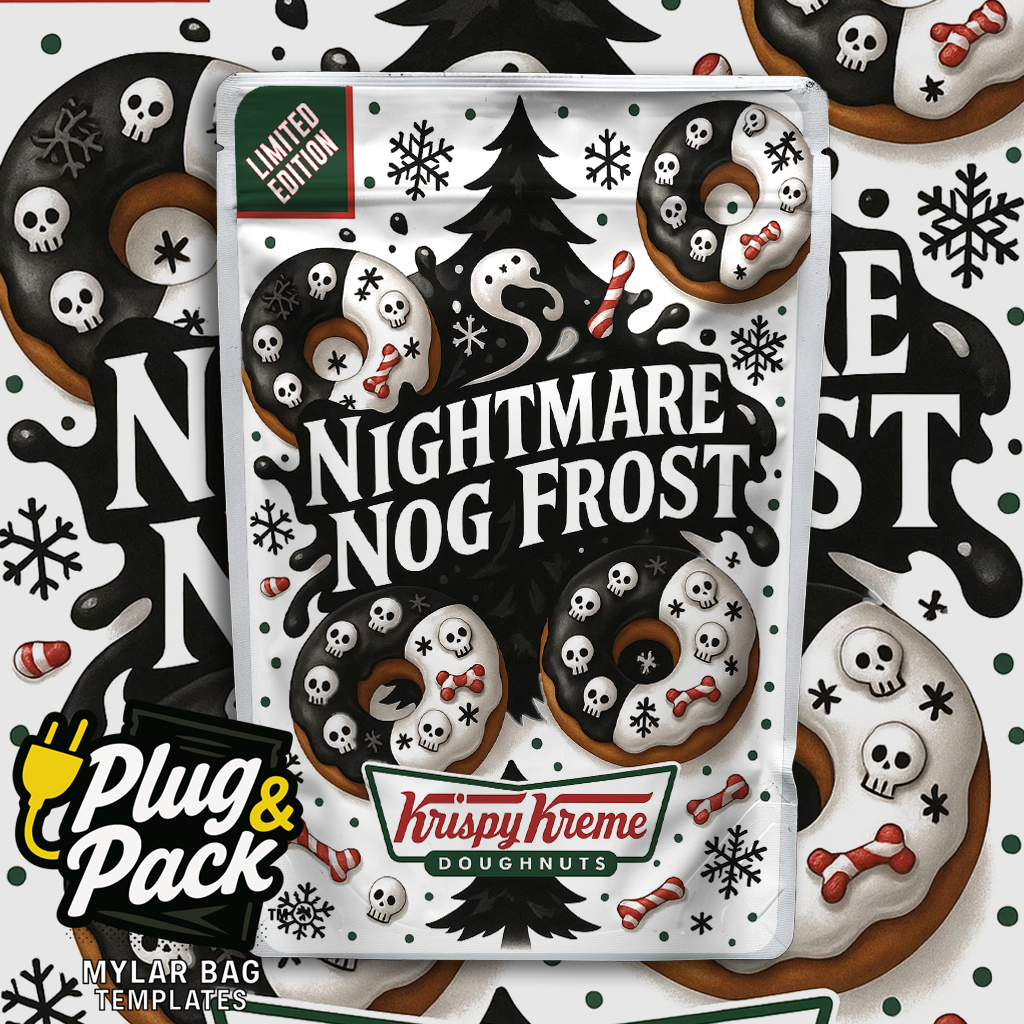 Nightmare Nog Frost Donut (Digital Bag Template)