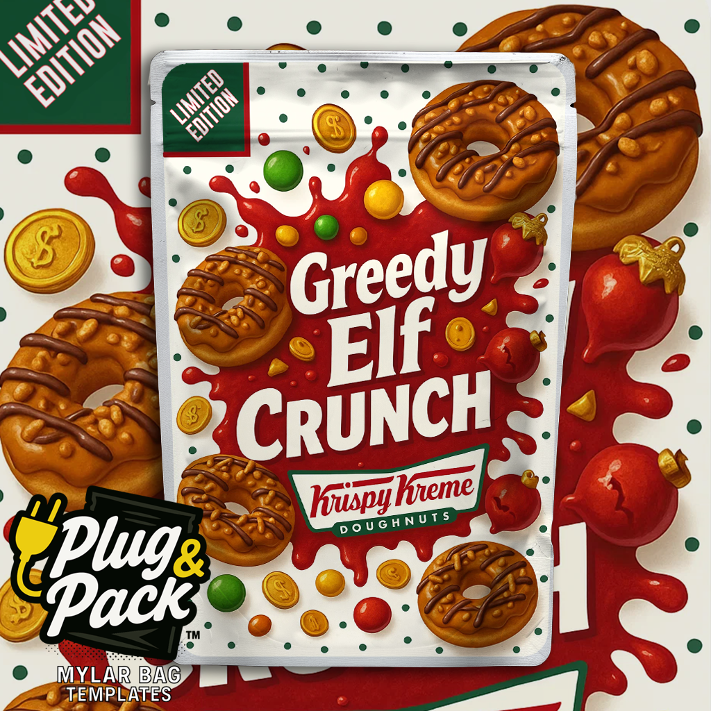 Greedy Elf Crunch Donut (Digital Bag Template)