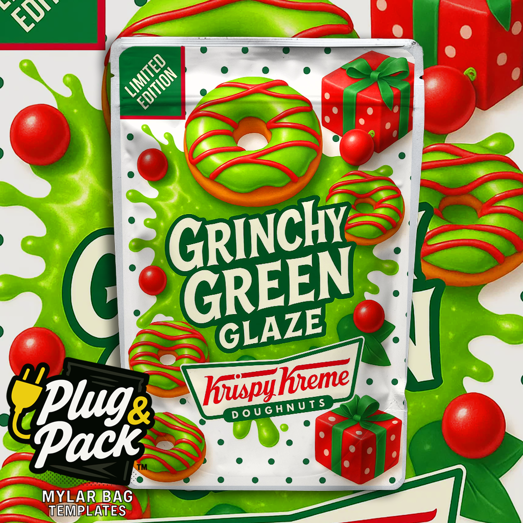 Grinch's Green Donut (Digital Bag Template)