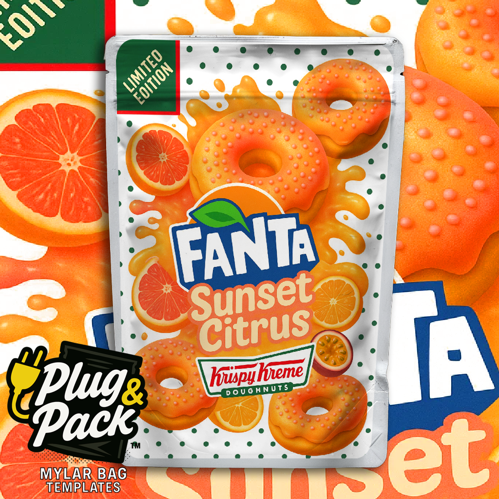 Citrus Sunset Donut (Digital Bag Template)