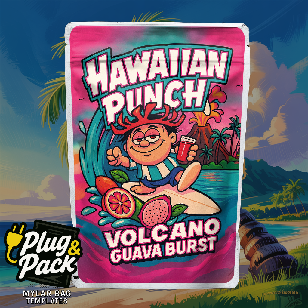 Hawaiian Punch Volcano Guava (Digital Bag Template)