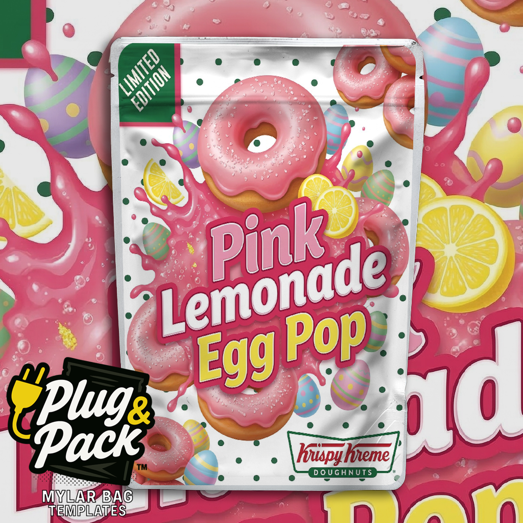 Pink Lemonade Donut (Digital Bag Template)