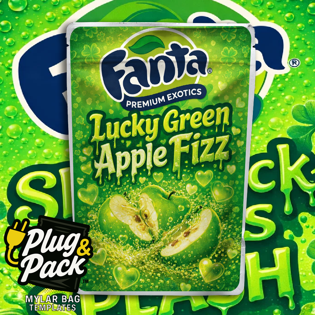 Fanta Lucky Green Apple Fizz (Digital Bag Template)