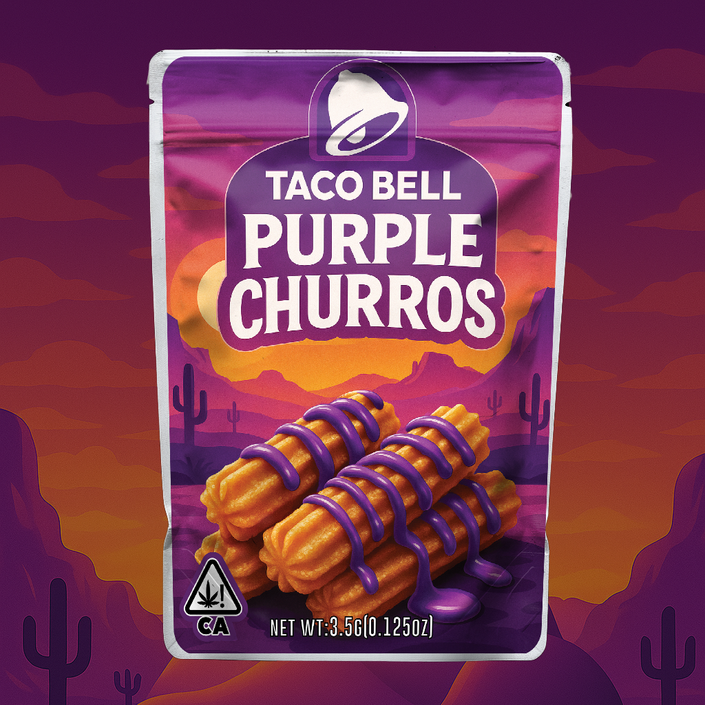 Taco B. Purple Churro (Digital Bag Template)