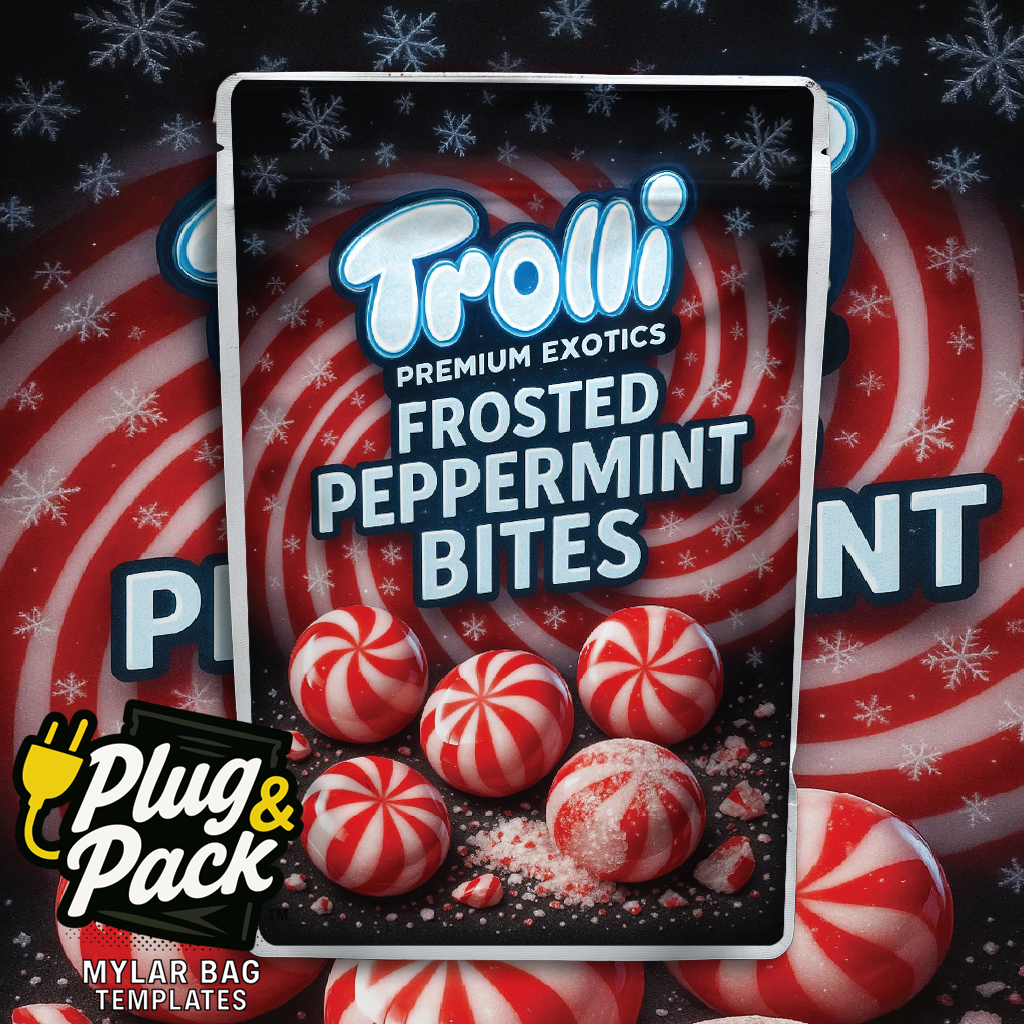Frosted Peppermint Frost (Digital Bag Template)