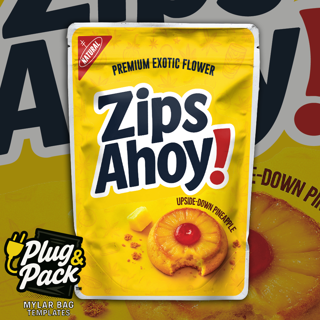 Zips Ahoy Upside Down Pineapple (Digital Bag Template)