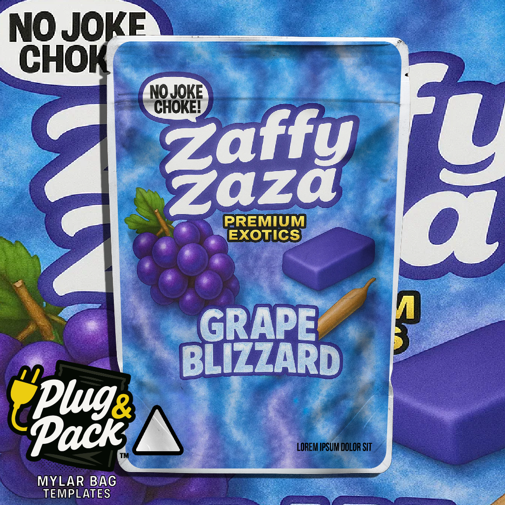 Zaza Zaffy Grape Blizzard (Digital Bag Template)