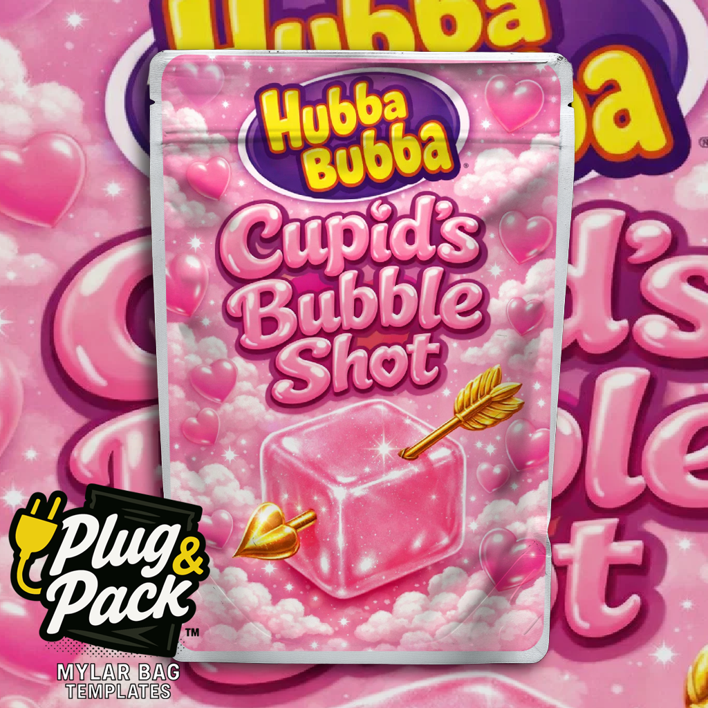 Hubba Bubba Cupid's Bubble Shot (Digital Bag Template)