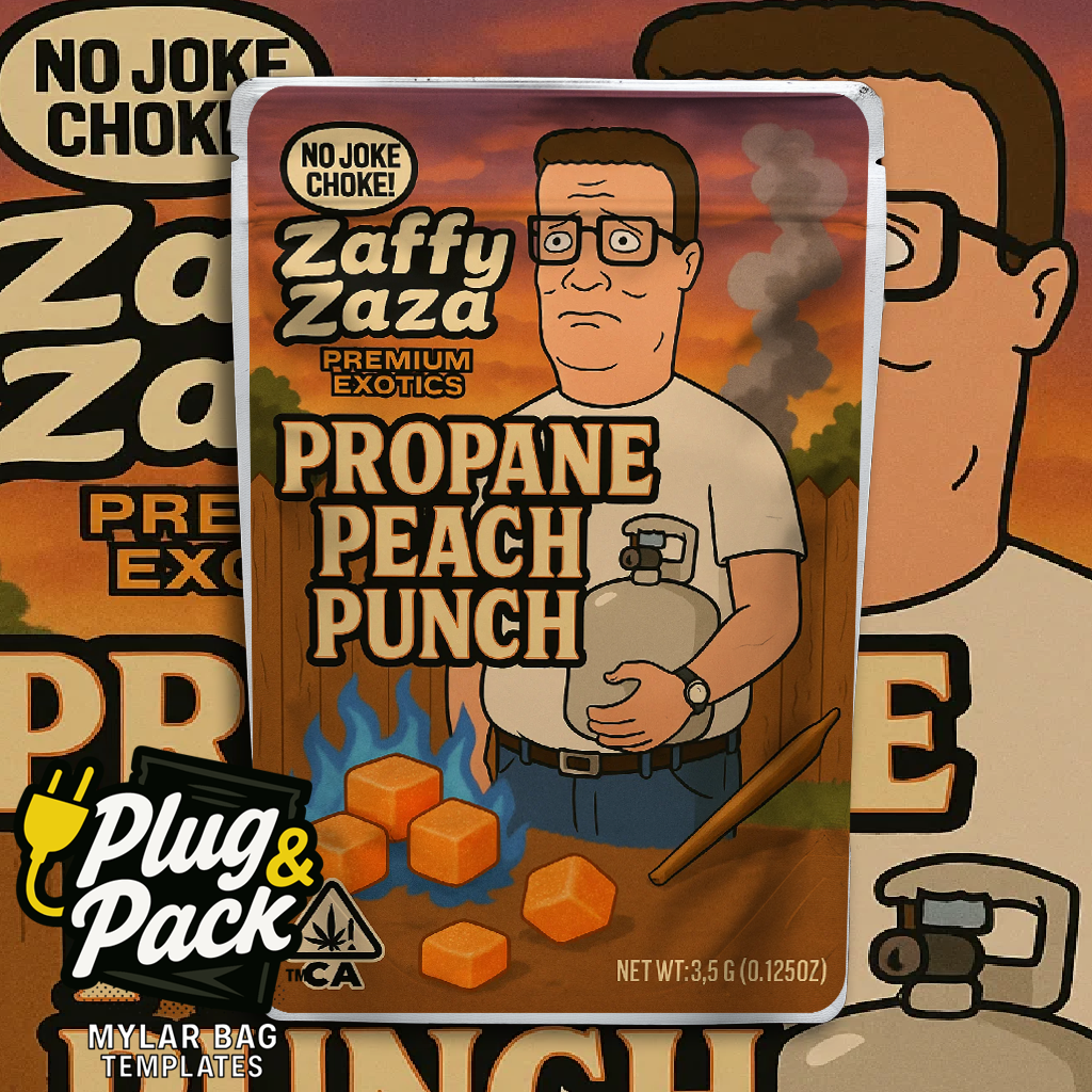 Zaffy Zaza Propane Peach Punch(Digital Bag Template)