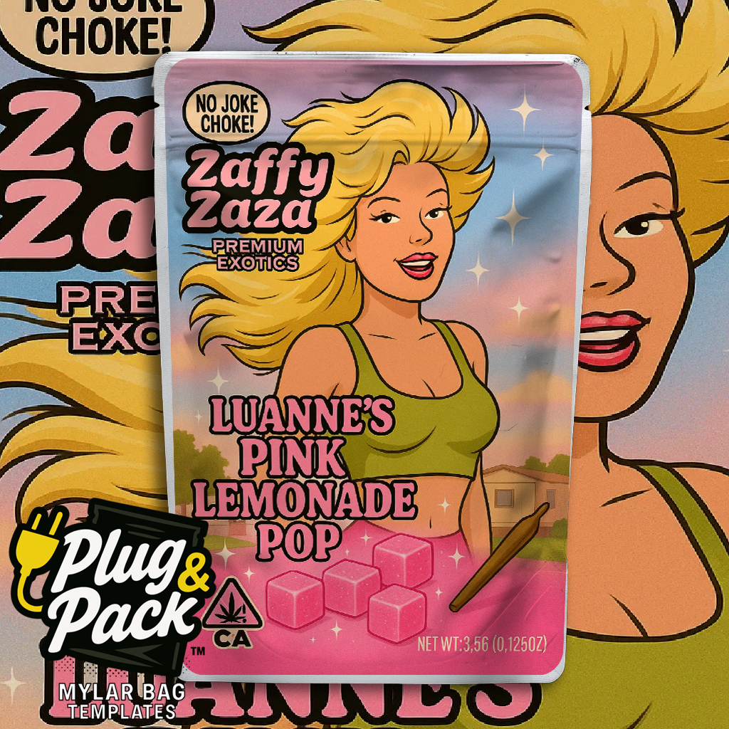 Zaffy Zaza Pink Lemonade Pop (Digital Bag Template)