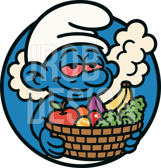 Blue Smurf  Mascot Logo (SVG + PNG)