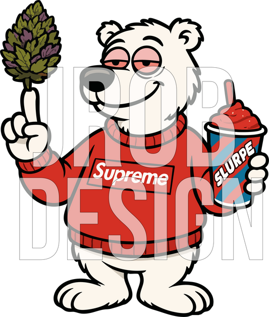 Slurpee Bear Mascot Logo (SVG + PNG)
