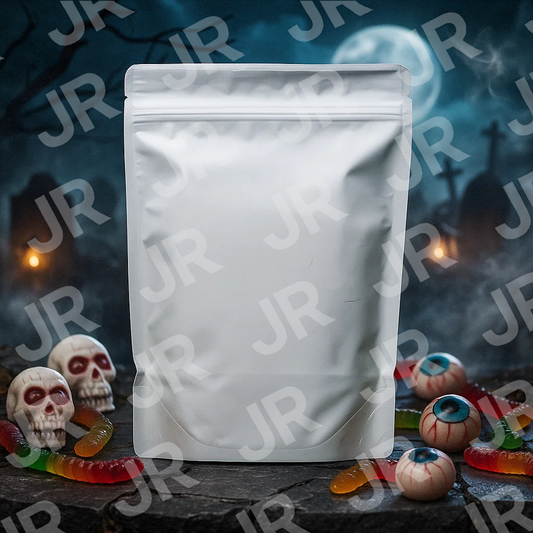 "Graveyard Midnight Vibe" Mylar Bag Mockup Bundle – High-Resolution Editable PNG Templates
