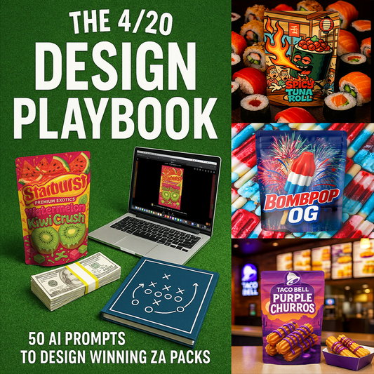 The 4/20 Design Playbook – 50 AI Prompts for Za Pack Design