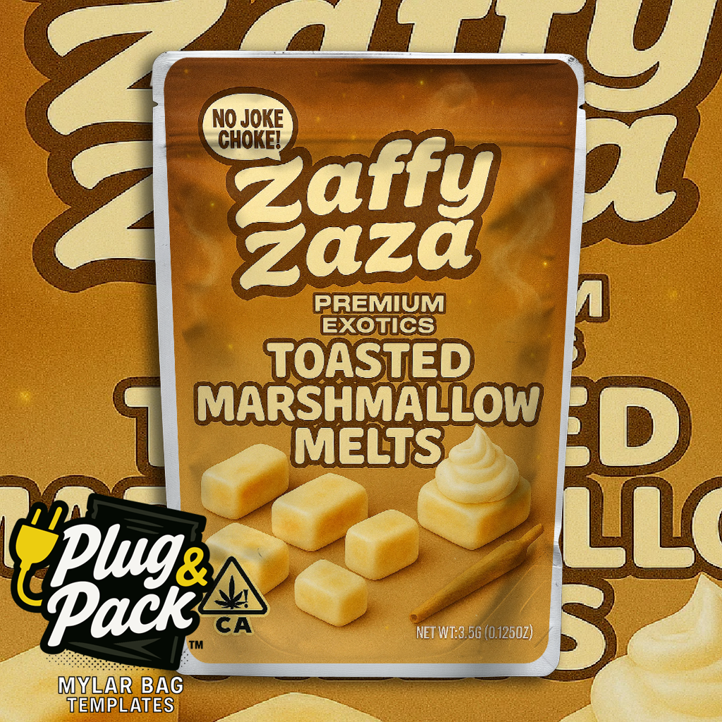 Zaffy Zaza Toasted Marshmallow (Digital Bag Template)