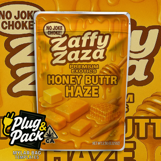 Zaffy Zaza Honey Butter Haze (Digital Bag Template)