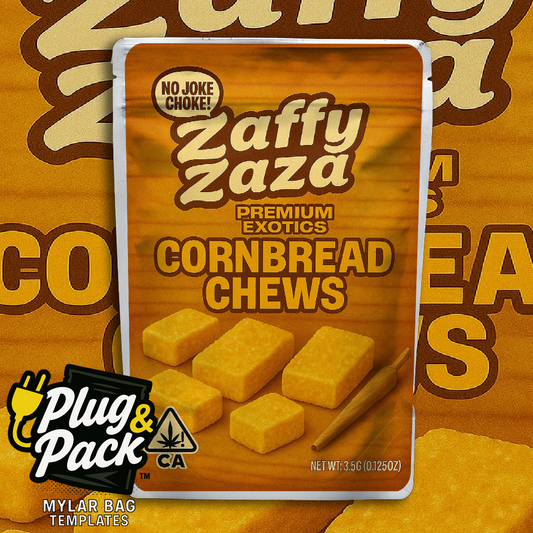 Zaffy Zaza Cornbread Chews (Digital Bag Template)