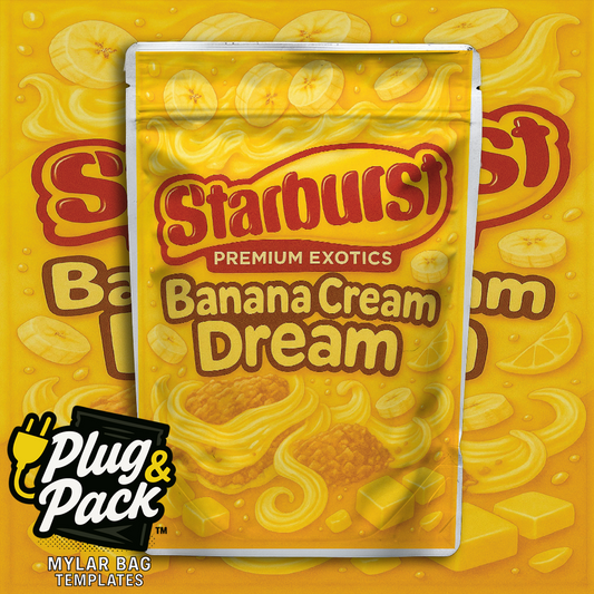 Starburst Banana Cream (Digital Bag Template)