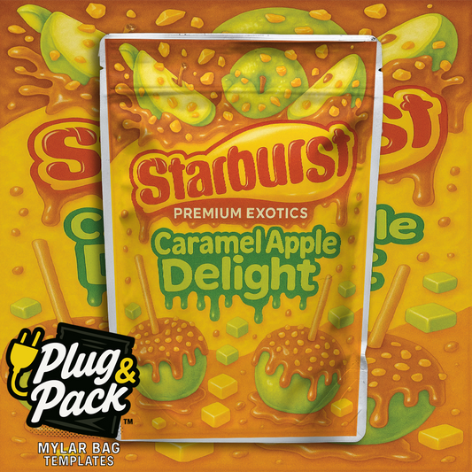 Starburst Carmel Apple (Digital Bag Template)