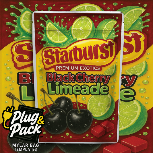 Starburst Black Cherry Limeade (Digital Bag Template)