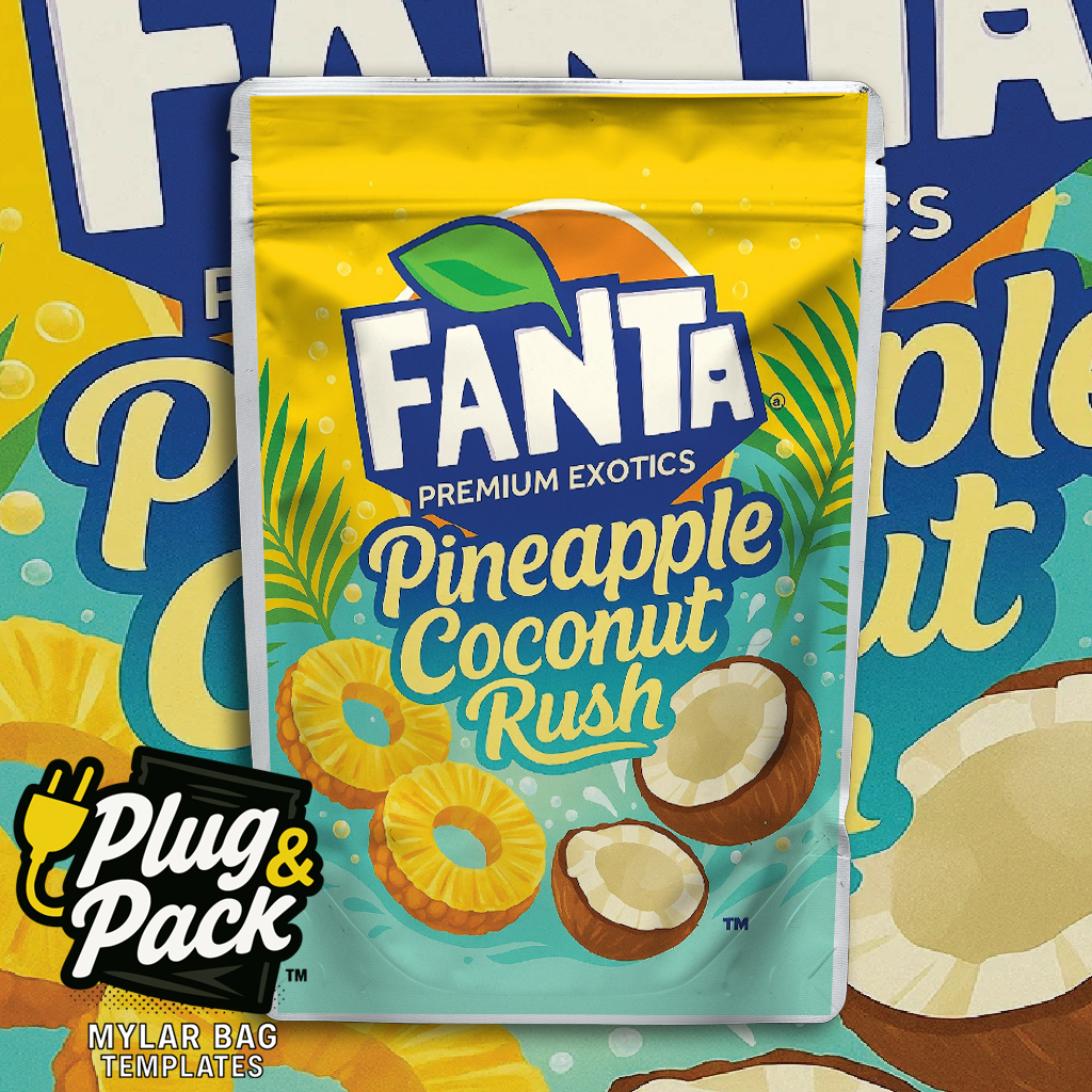 Fanta Pineapple Coconut  (Digital Bag Template)