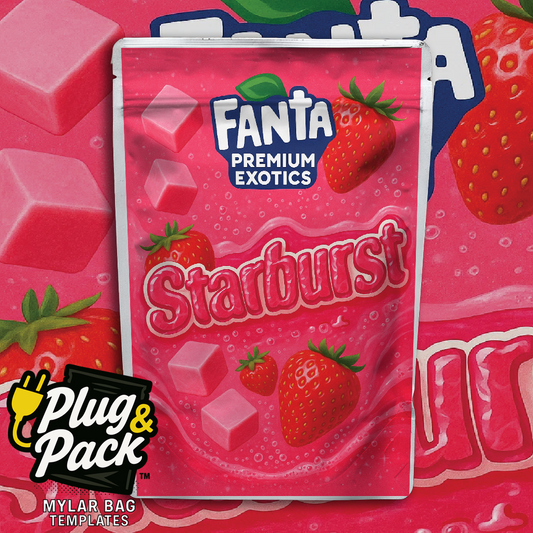 Fanta Pink Starburst (Digital Bag Template)