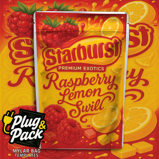 Starburst Rasberry Swirl (Digital Bag Template)