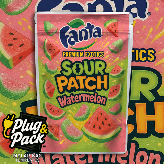 Fanta Sour Patch Watermelon  (Digital Bag Template)