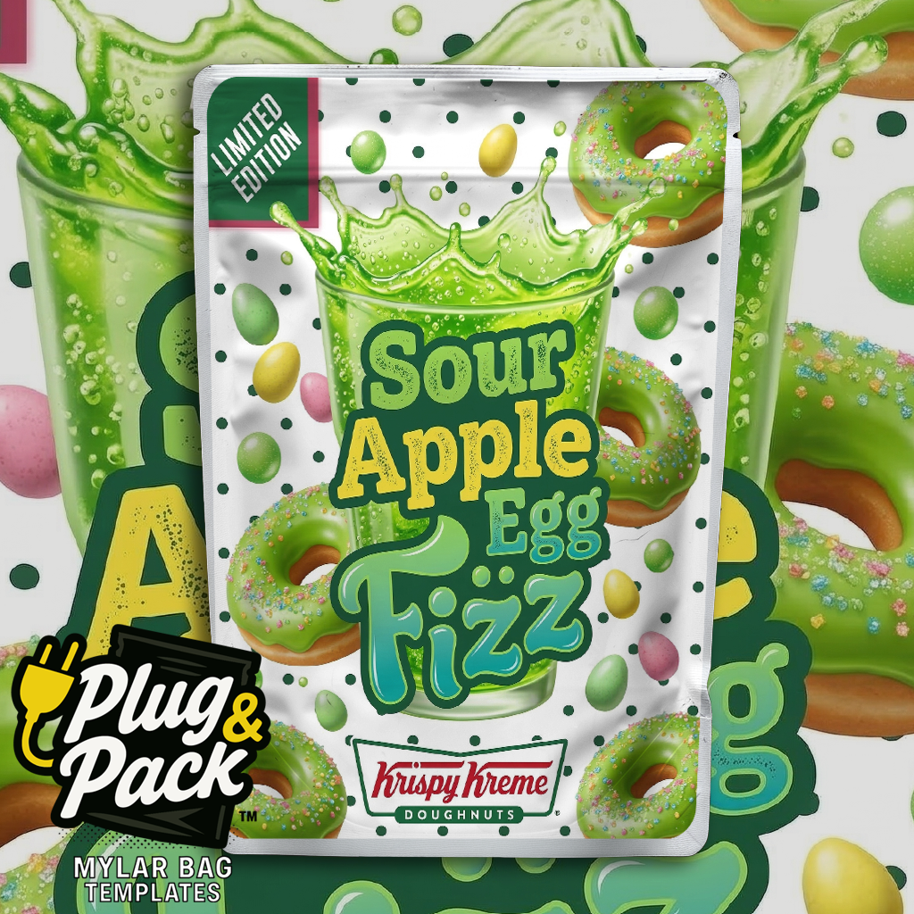 Sour Apple Fizz Donut (Digital Bag Template)