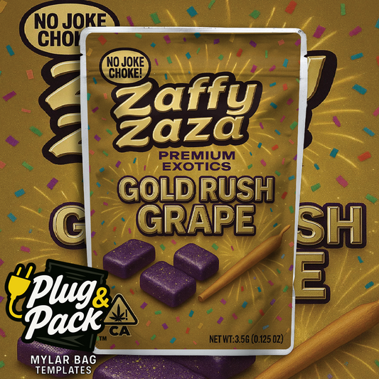 Zaffy Zaza Gold Rush Grape (Digital Bag Template)