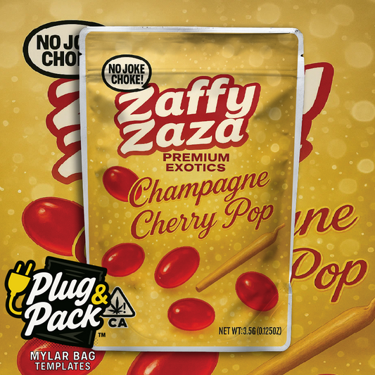 Zaffy Zaza Champagne Cherry (Digital Bag Template)