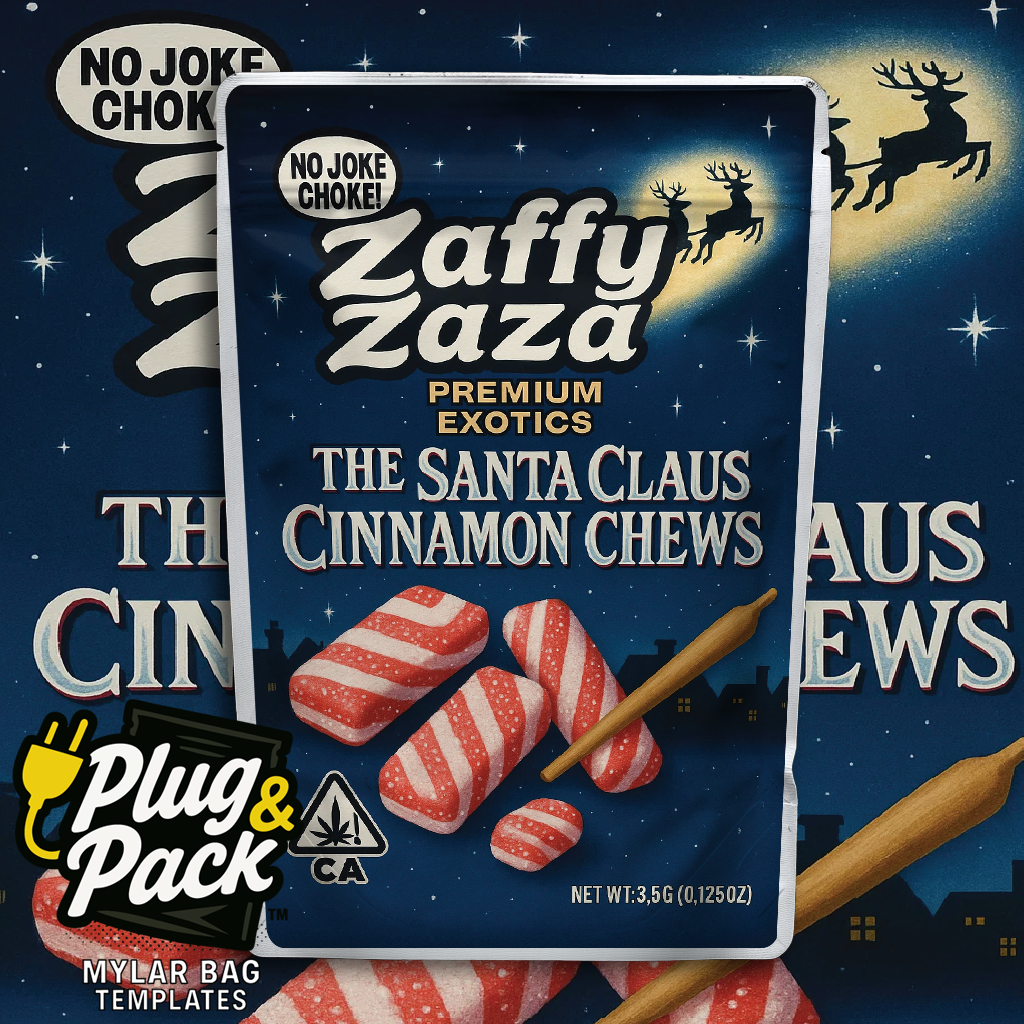 Zaffy Zaza Santa Clause Chews (Digital Bag Template)
