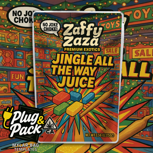 Zaffy Zaza Jingle All The Way Juice (Digital Bag Template)