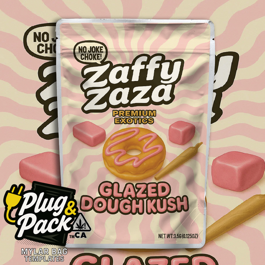 Zaffy Zaza Glazed Doughkush (Digital Bag Template)