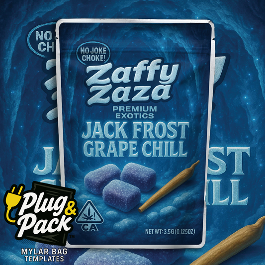 Zaffy Zaza Jack Frost Grape Chill (Digital Bag Template)