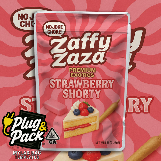Zaffy Zaza Strawberry Shorty (Digital Bag Template)