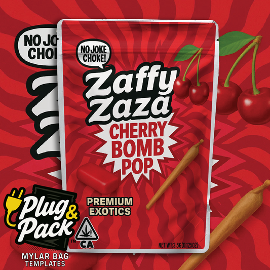 Zaffy Zaza Cherry Bomb Pop (Digital Bag Template)